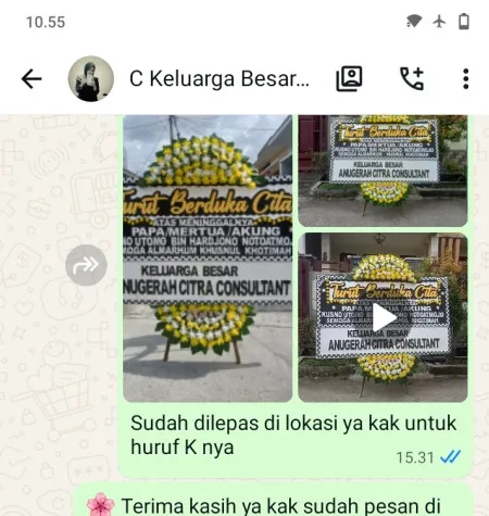 Pengiriman Papan Bunga Duka Sruwohrejo Butuh