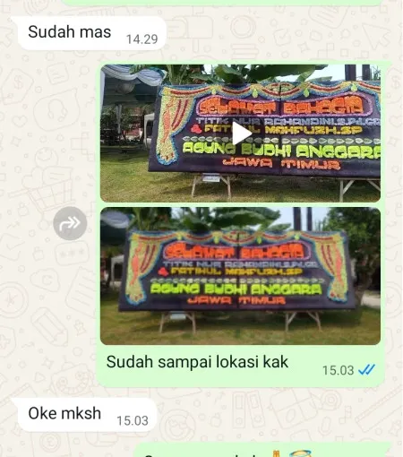 Pengiriman Papan Bunga Sruwohrejo Butuh
