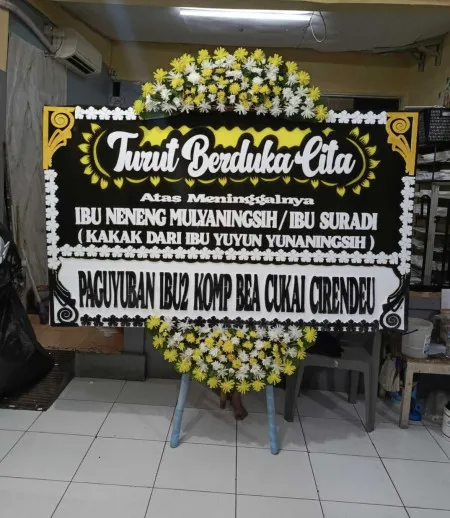Papan Bunga Duka Sruwohrejo Butuh